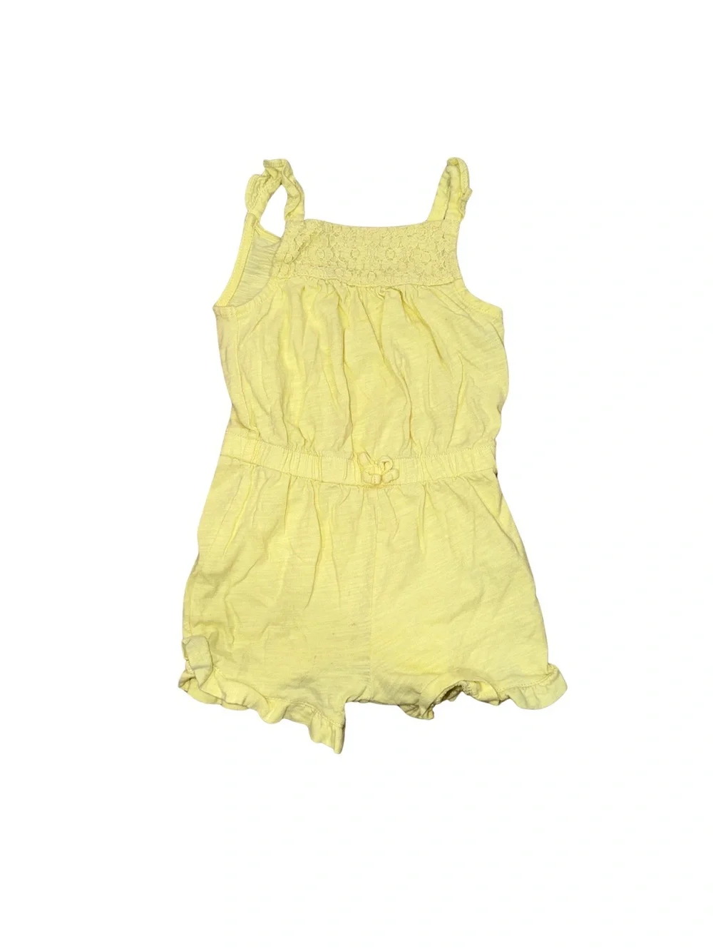 Kids Yellow Romper & Mixed Bottoms Set - Yellow, Blue, Light Blue, Green